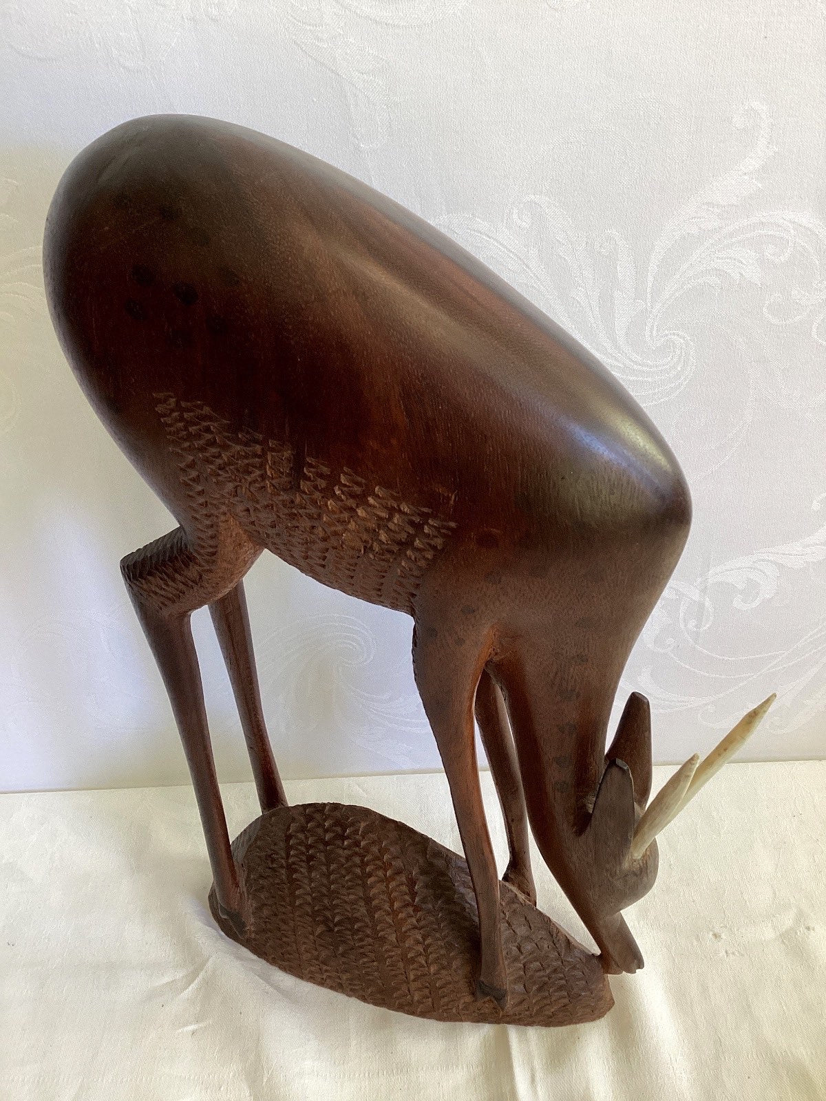 Holzschnitzerei Antilope Gazelle Afrika Skulptur Figur Handarbeit Deko Vintage