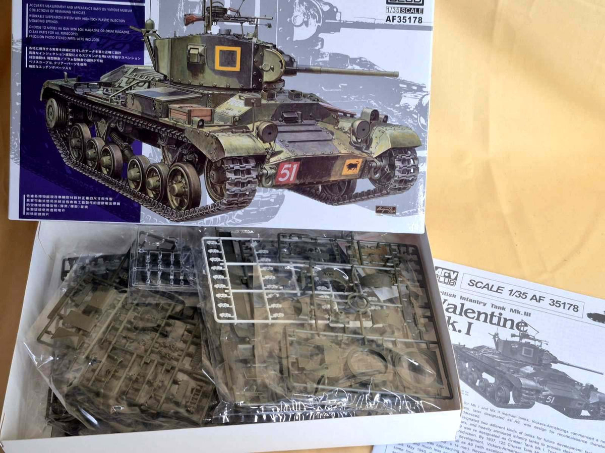 AFV Club 1/35 British Infantry Tank Mk.III Valentine Mk.I AF35178 Modellbausatz