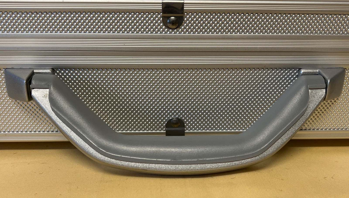 Aluminium Koffer, Transportkoffer, mit Schlüssel, ca. 41 x 24 x 9,5 cm