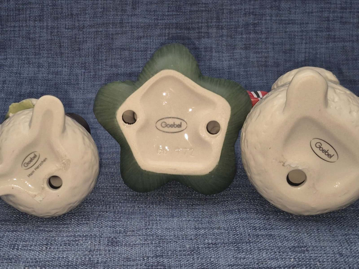 Goebel Schneemann Figuren Set 3-tlg Keramik Weihnachten Mein Herzchen