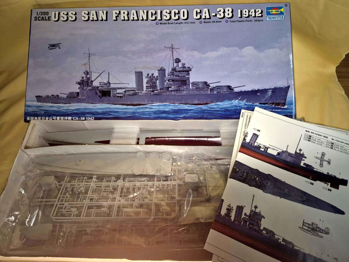 Trumpeter 1/350 USS San Francisco CA-38 1942 Modellbausatz OVP 05309 263 Teile