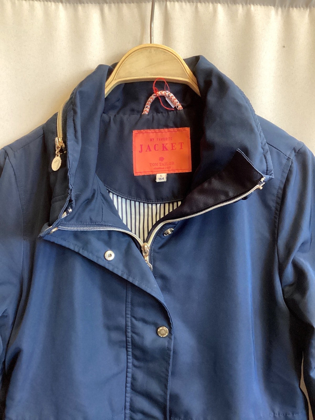 Tom Tailor Damen Mädchen Übergangsjacke Navy Blau Gr. L 164 My Favorite Jacket