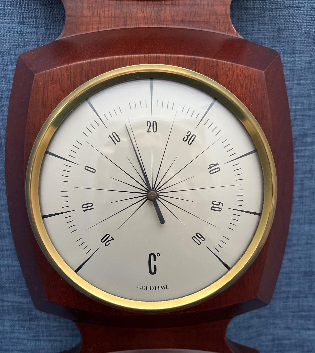 Goldtime Wetterstation Barometer Thermometer Hygrometer Holz