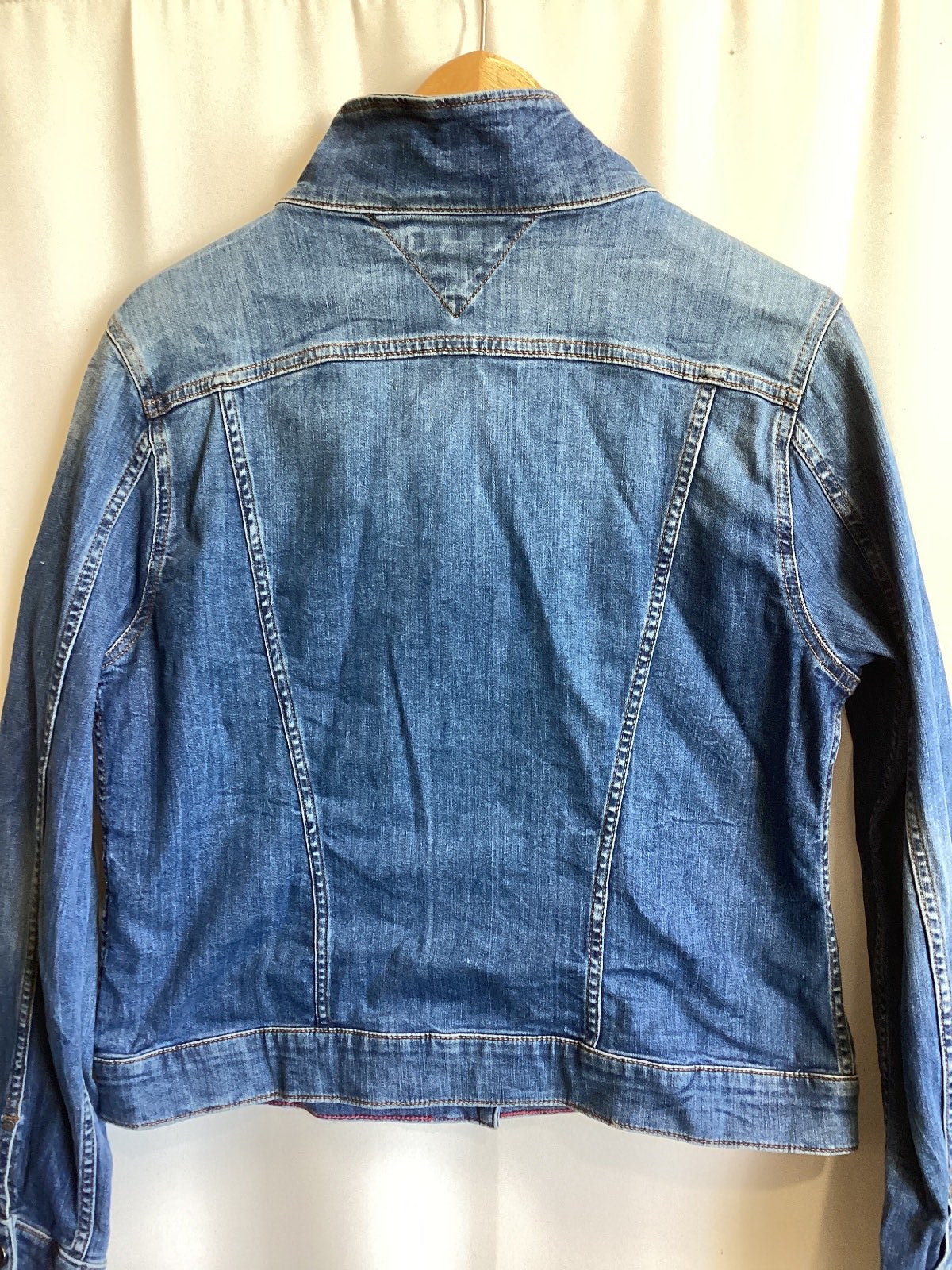 Tommy Hilfiger Damen Jeansjacke Denim Jacket Gr. 14 Blau Used-Look