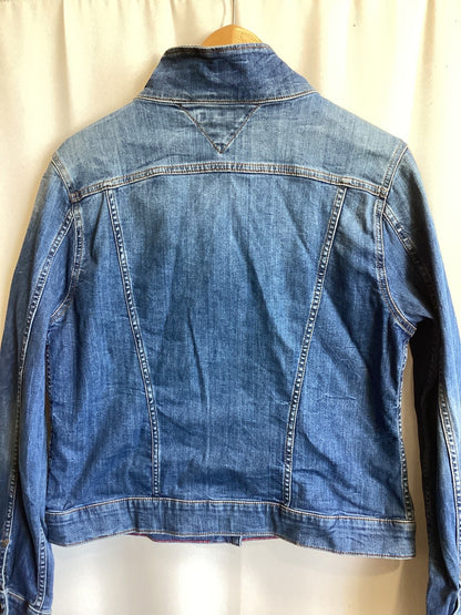 Tommy Hilfiger Damen Jeansjacke Denim Jacket Gr. 14 Blau Used-Look