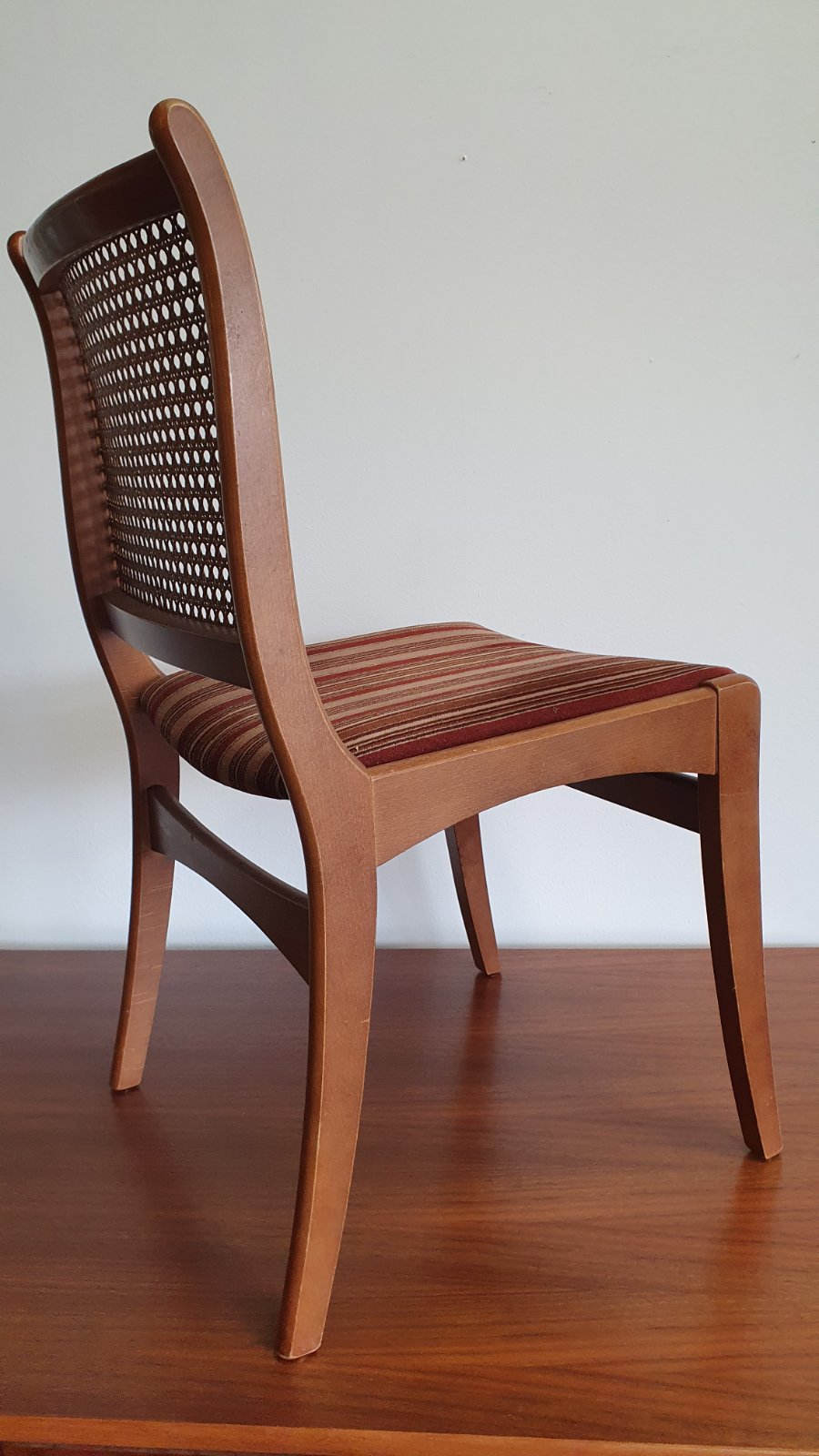 Esstisch ausziehbar + 4 Stühle Teak Wienergeflecht  60/ 70er Jahre
