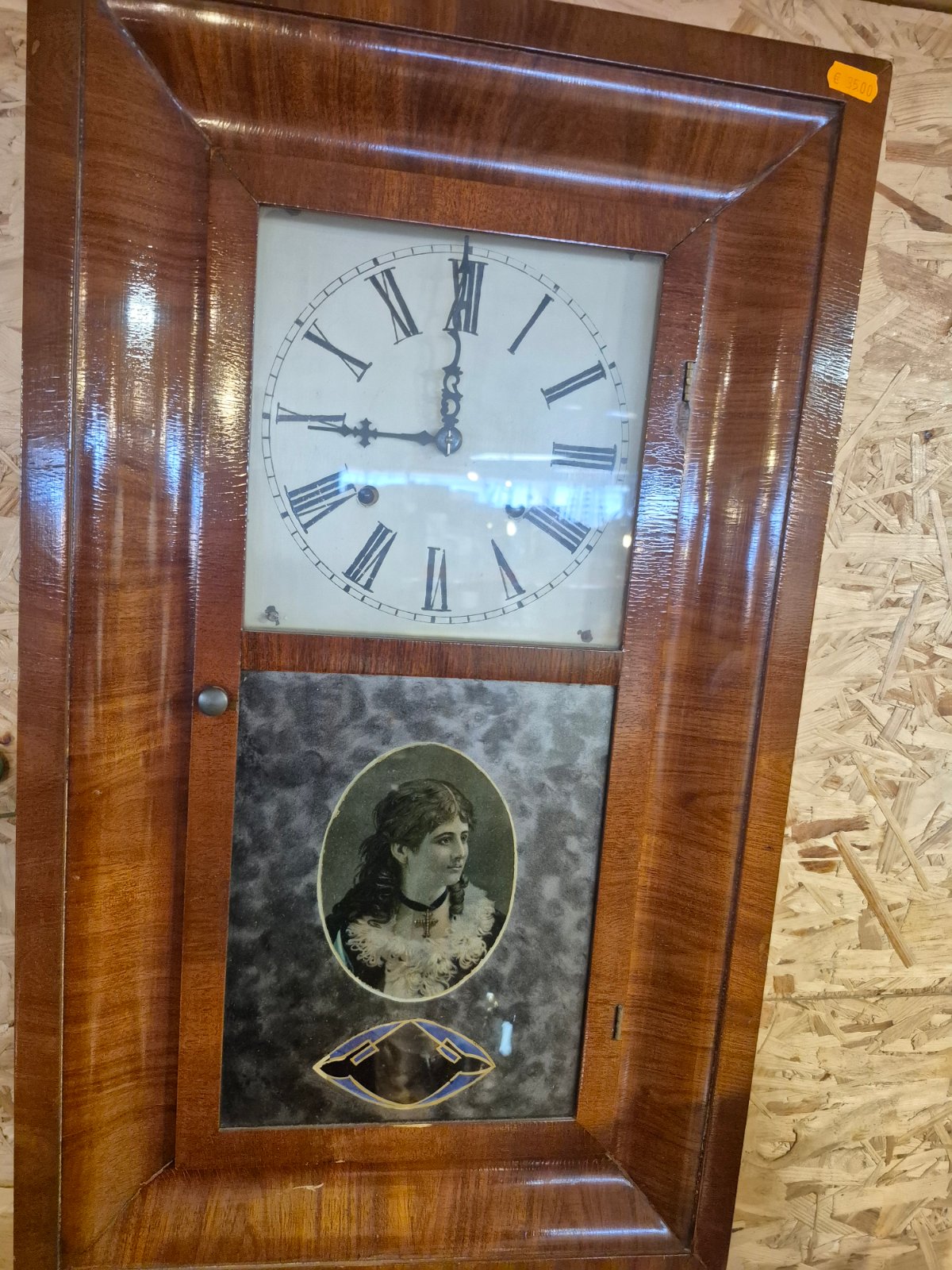 Waterbury Clock Co. Antike Wanduhr Regulator Holzgehäuse Pendel 8-Day USA