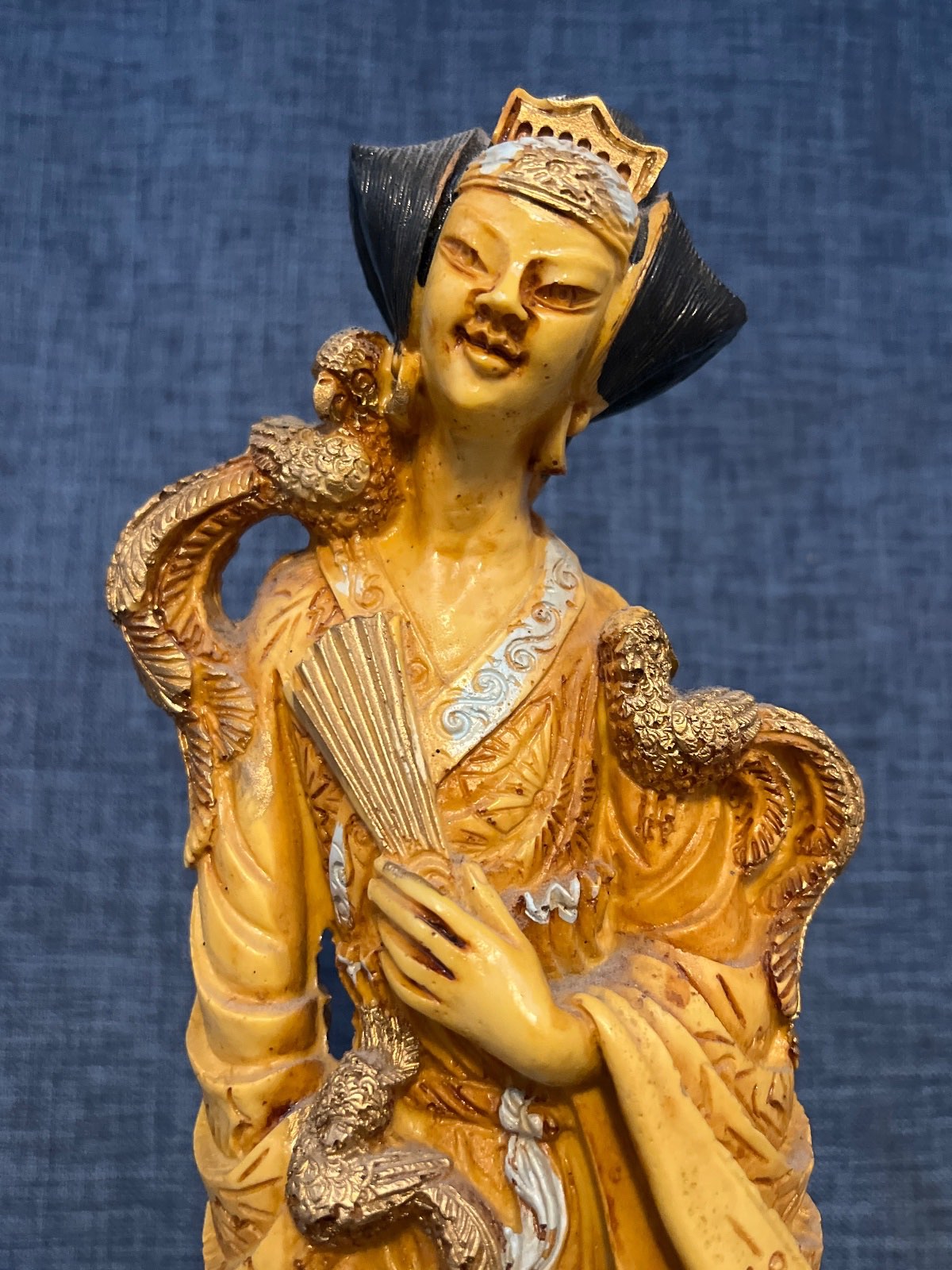 Chinesische Göttin - Geisha Figur - Asia Deko Skulptur - 36,5 cm hoch -