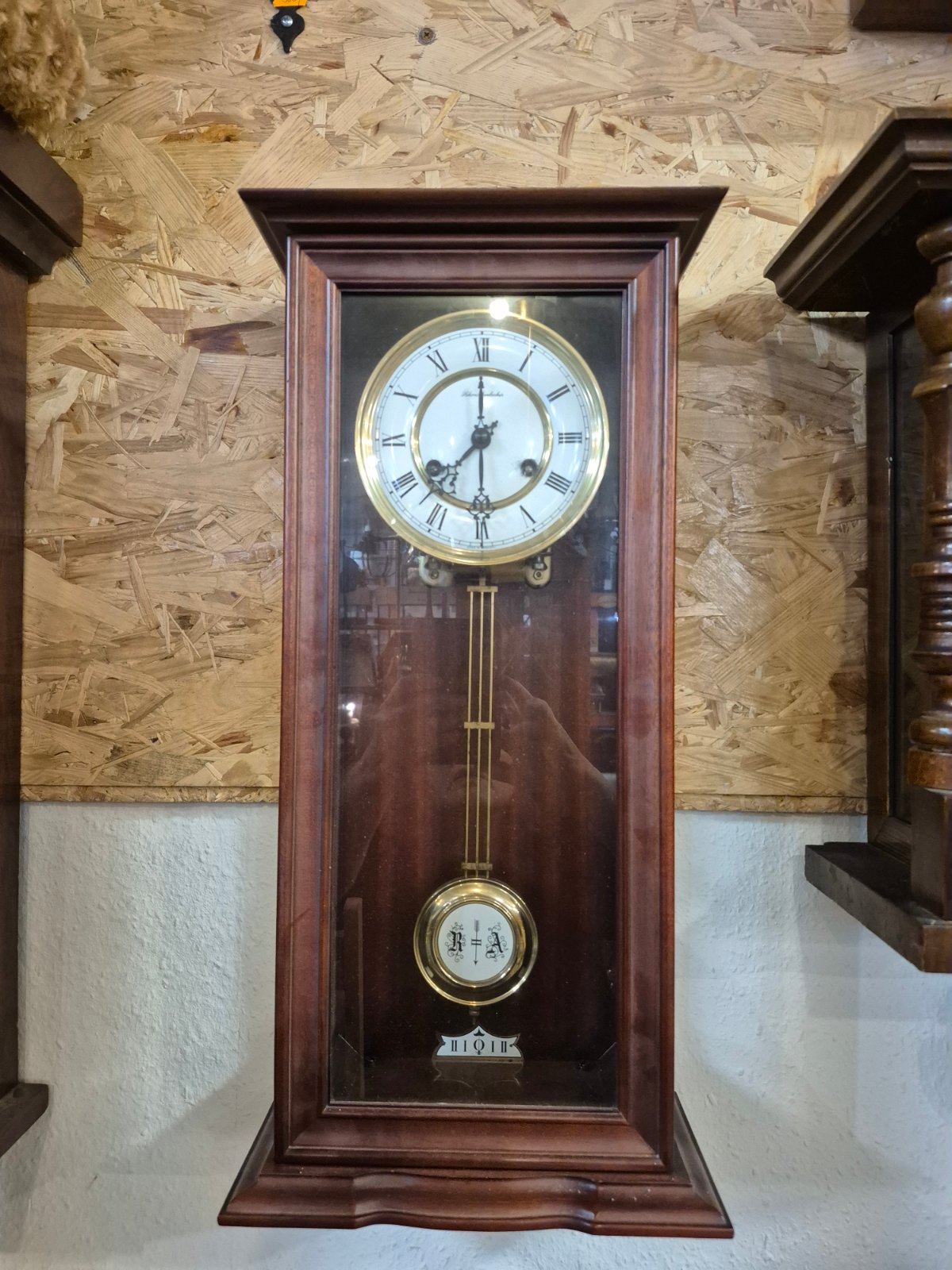 Schmeckenbecher Regulator Wanduhr Pendel Holz Made in Germany Vintage