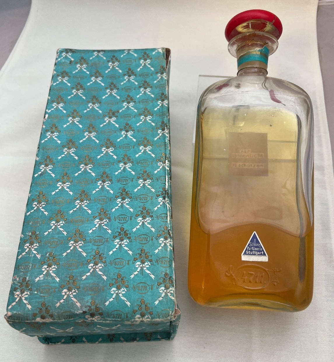 4711 Troika Juchten Eau de Cologne vintage Flakon mit OVP selten