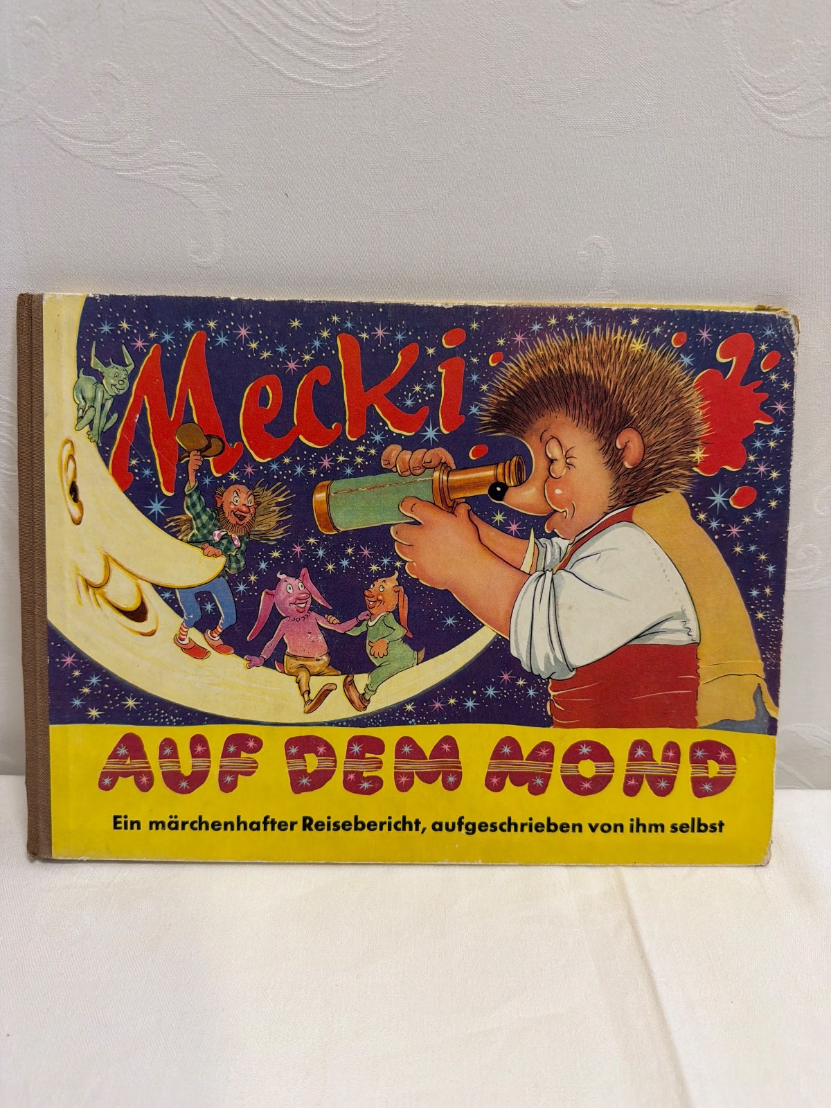 Mecki auf dem Mond Kinderbuch  Hammerich & Lesser Hamburg Igel Märchen 1960er