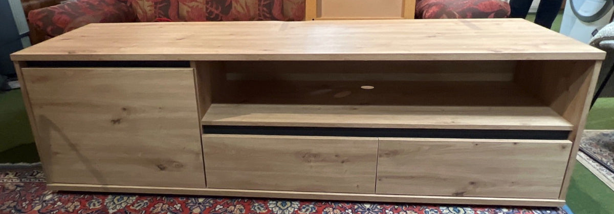 TV-Lowboard "LINE", TV Unterschrank, Sideboard, 1 Tür, 2 Schubladen