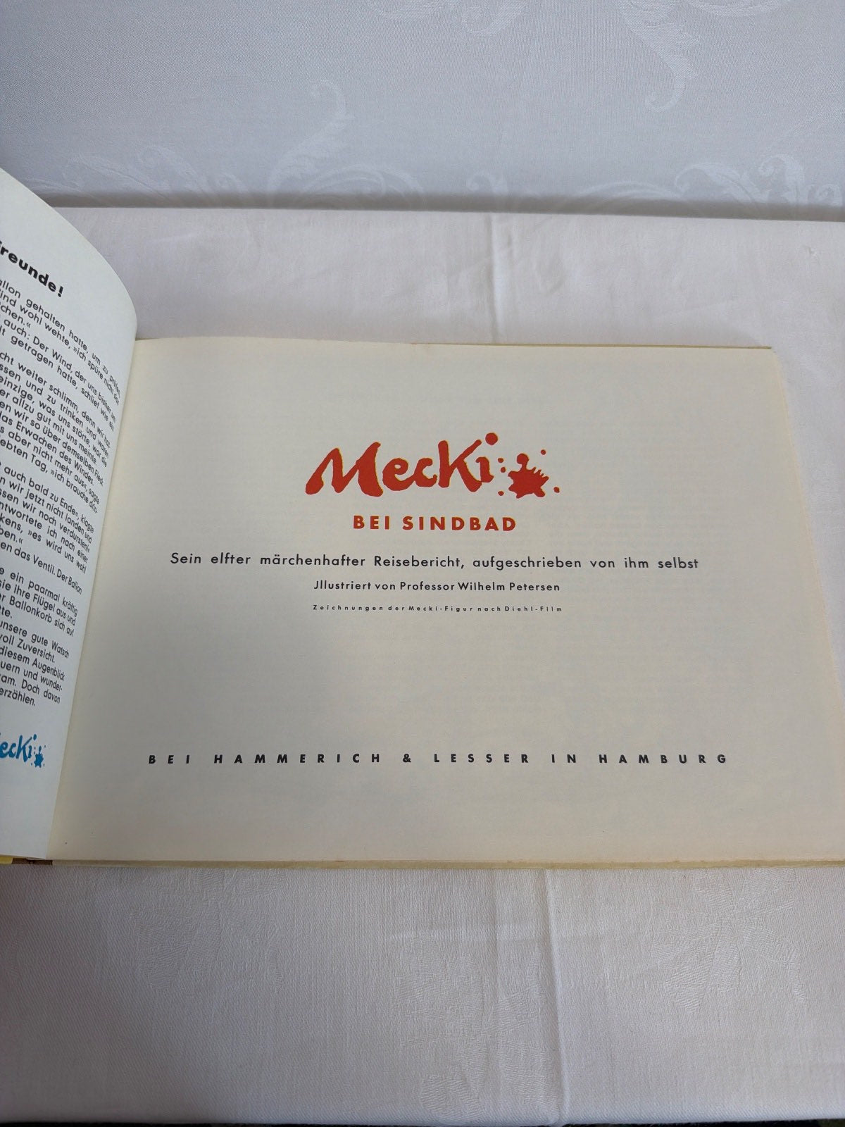 Mecki bei Sindbad Kinderbuch Hammerich & Lesser Hamburg 1960er Rarität