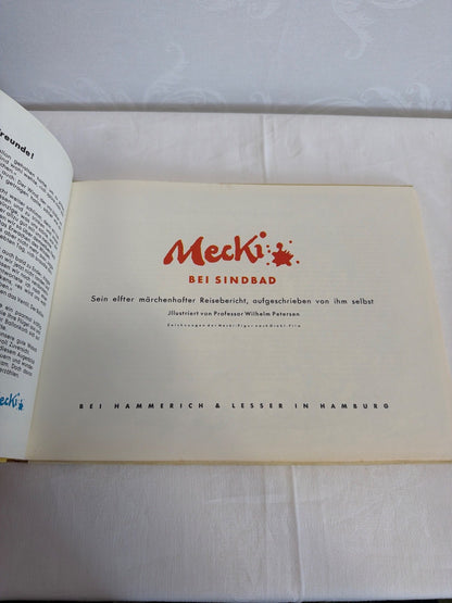 Mecki bei Sindbad Kinderbuch Hammerich & Lesser Hamburg 1960er Rarität
