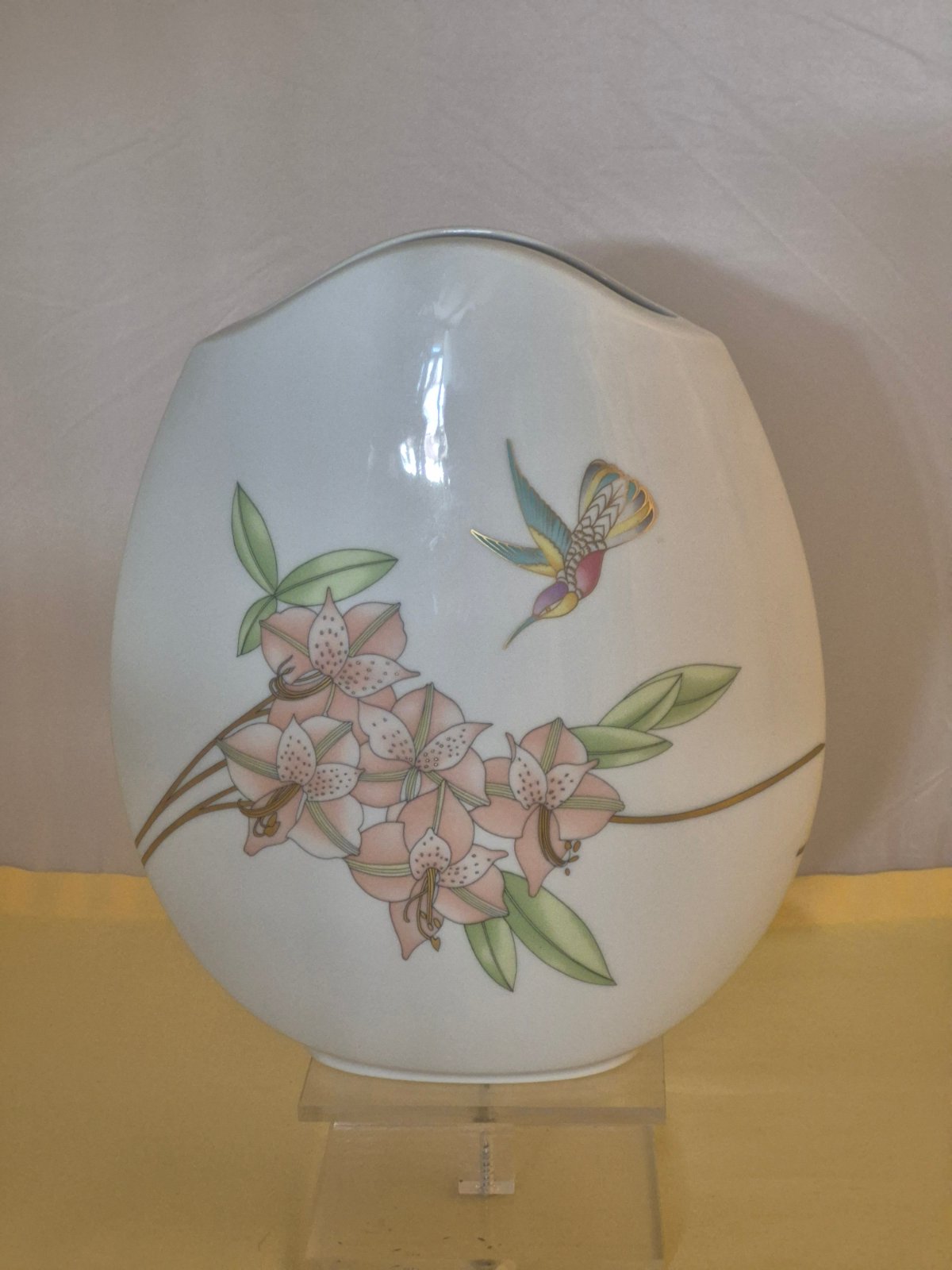 Hutschenreuther Porzellan Vase Colibri Leonard Paris Blüten