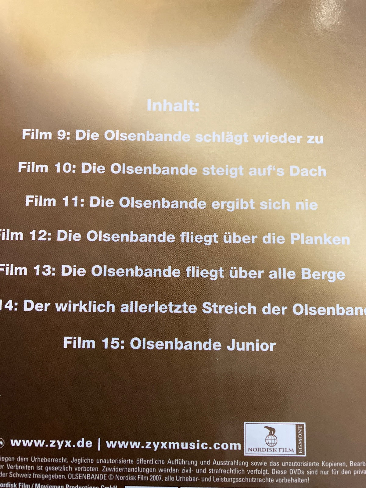 Die Olsenbande Goldbox DVD Film 1-15 Komplettbox Nordisk Film ZYX