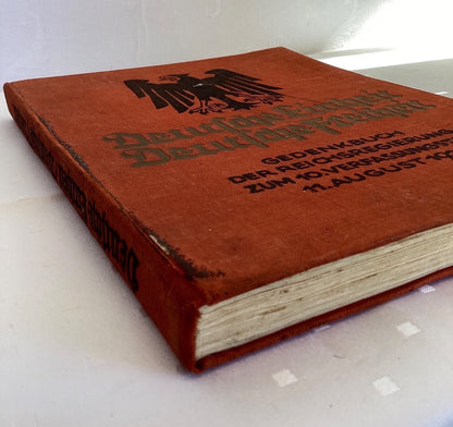 Gedenkbuch Reichsregierung 10. Verfassungstag 11. Aug. 1929 Weimar Republik selt