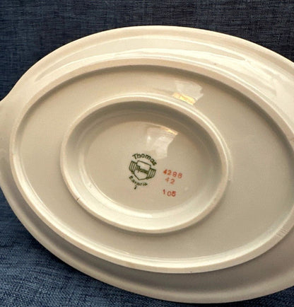Thomas Bavaria Soßenschiffche einteilig  Blumendekor Goldrand  50/60er