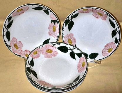 Villeroy & Boch "Wild-Rose" 6 Suppenteller tiefe Teller handgemalt