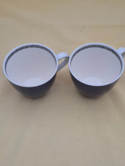 Villeroy & Boch Saar Saphir Jumbotassen 2er Set Porzellan kobaltblau V&B - alt