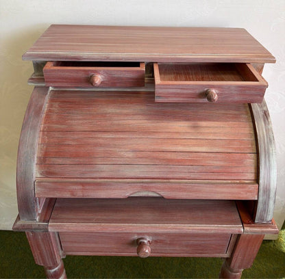 Rolladenschreibtisch Holz Landhaus Sekretär Schreibtisch