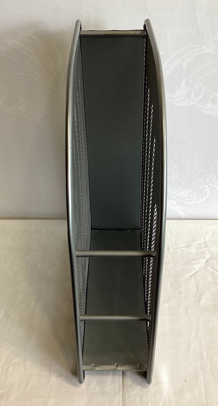 Metall Mesh Briefkorb Dokumentenhalter Schreibtisch Organizer silber grau