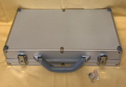 Aluminium Koffer, Transportkoffer, mit Schlüssel, ca. 41 x 24 x 9,5 cm
