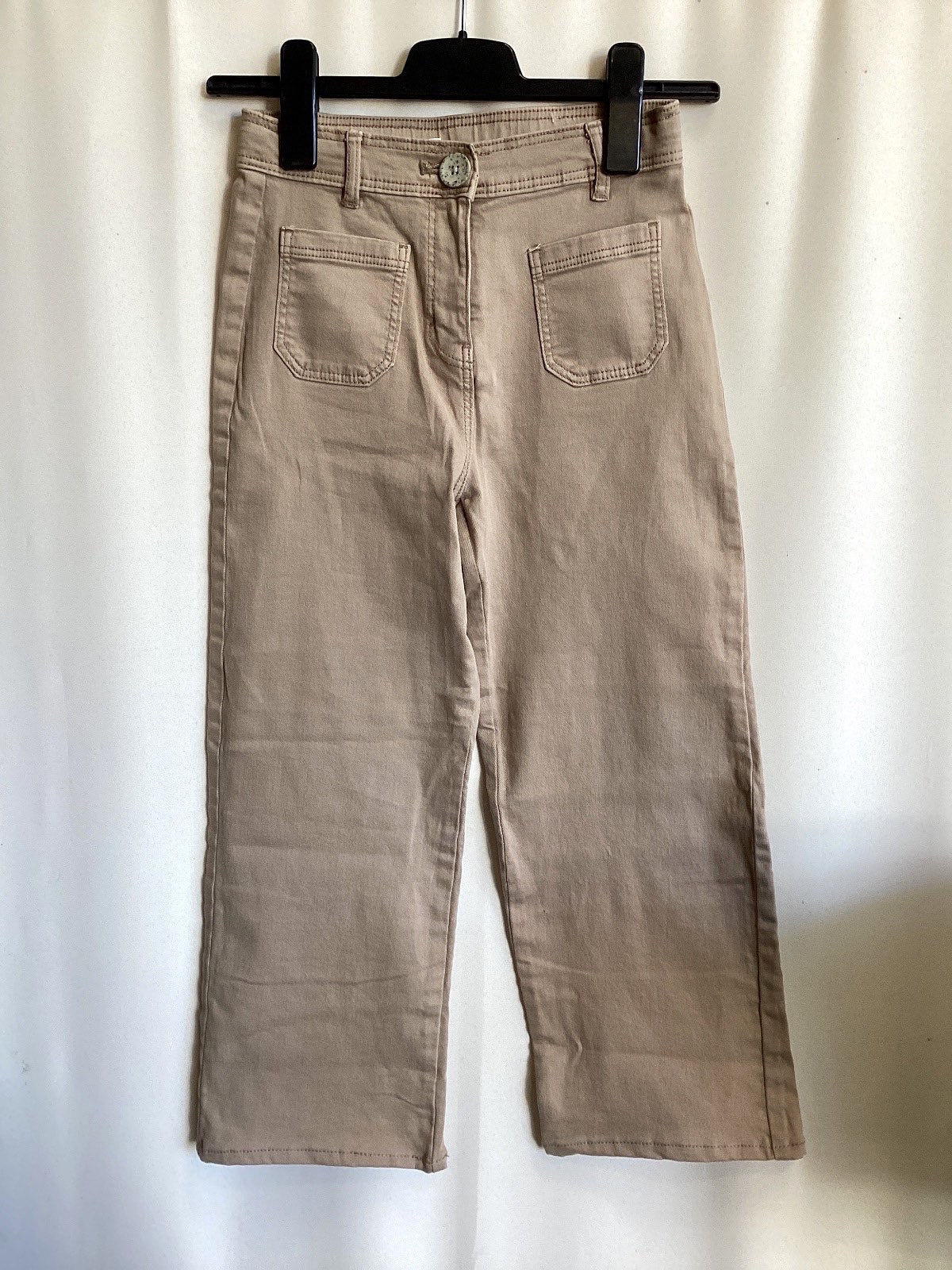 YIGGA Kinder Jeans Hose beige wide leg Gr. 152 Mädchen casual