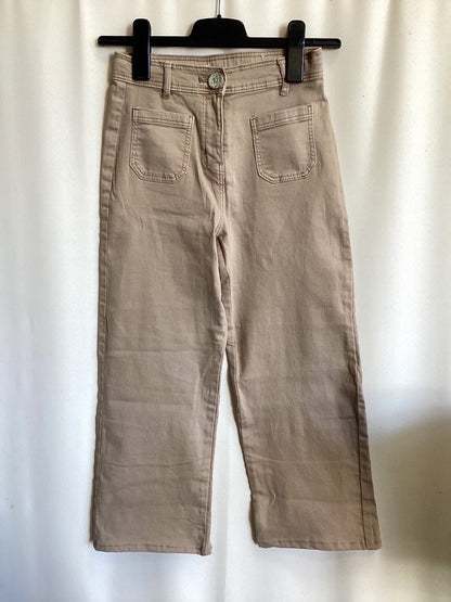 YIGGA Kinder Jeans Hose beige wide leg Gr. 152 Mädchen casual