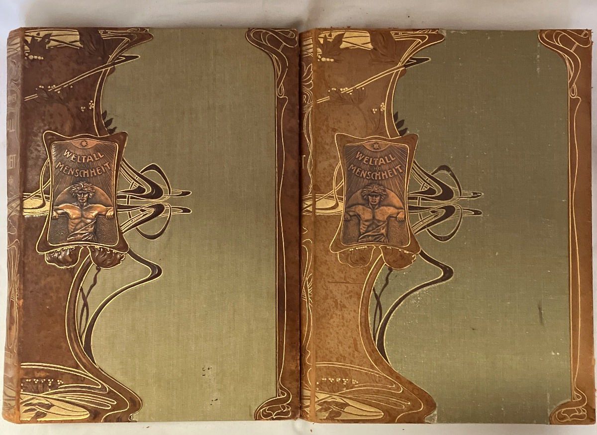 Hans Kraemer Weltall und Menschheit 5 Bände Jugendstil