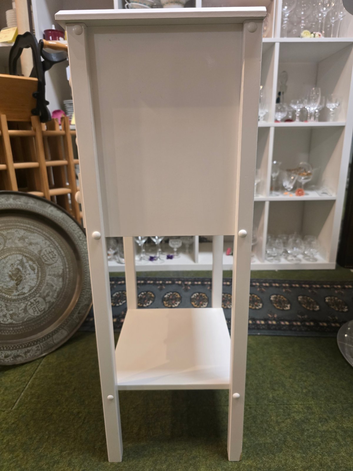 Weißes Holz Schränkchen 3 Schubladen Ablage Beistelltisch Landhaus Shabby Chic