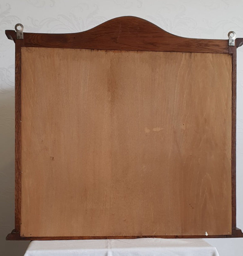 Hängevitrine Eiche Holz Glasfront Sammlervitrine Wandvitrine Vintage
