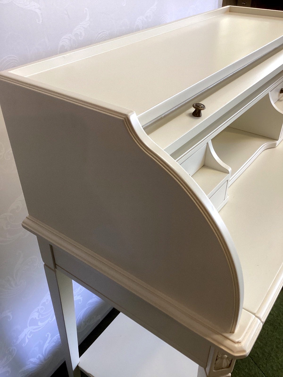 Sekretär Komode Weiß Vintage Shabby Chic Schreibtisch mit Schubladen