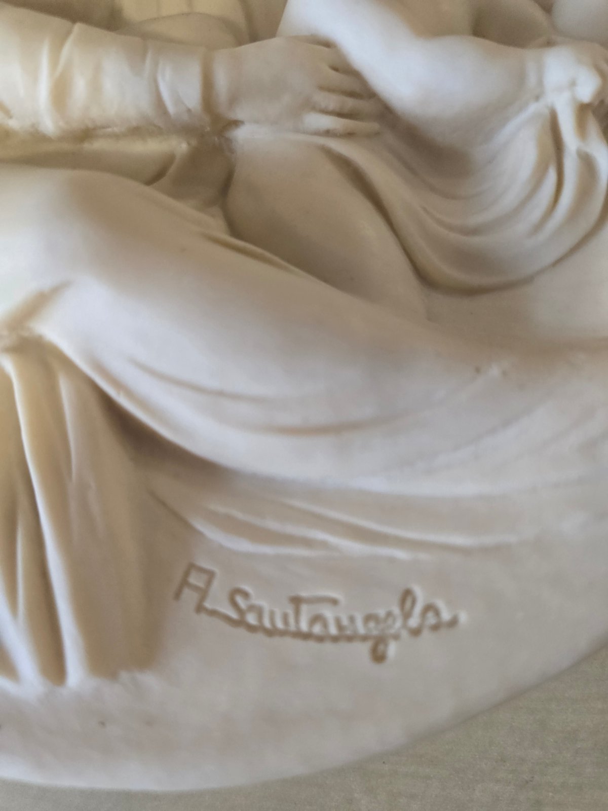 A. Santangela Madonna Beata Reliefplatte 1980 Madonne Viventi Toskana Italien