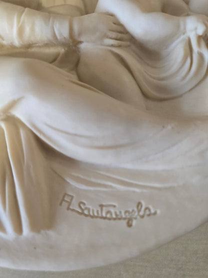 A. Santangela Madonna Beata Reliefplatte 1980 Madonne Viventi Toskana Italien