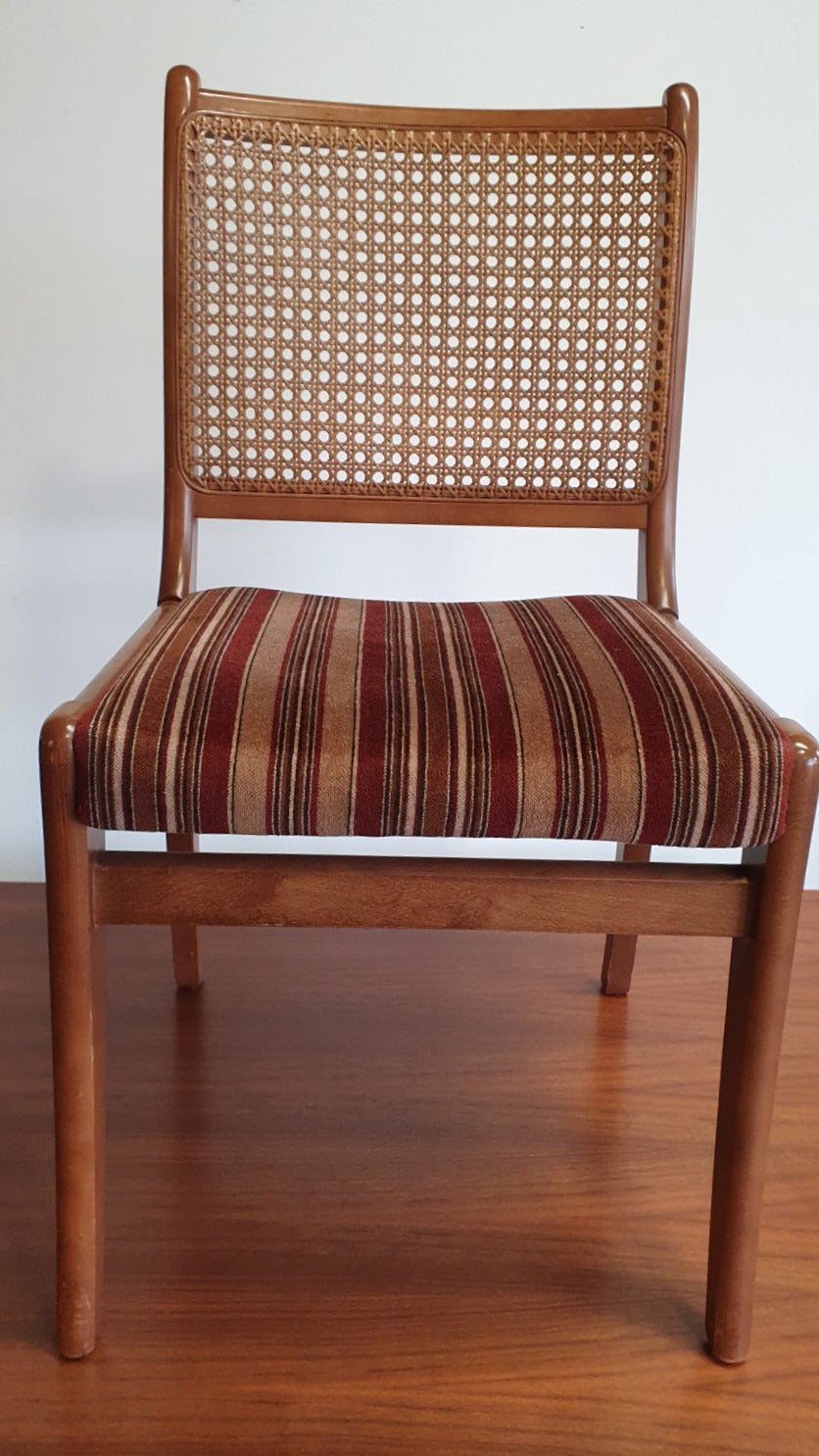 Esstisch ausziehbar + 4 Stühle Teak Wienergeflecht  60/ 70er Jahre