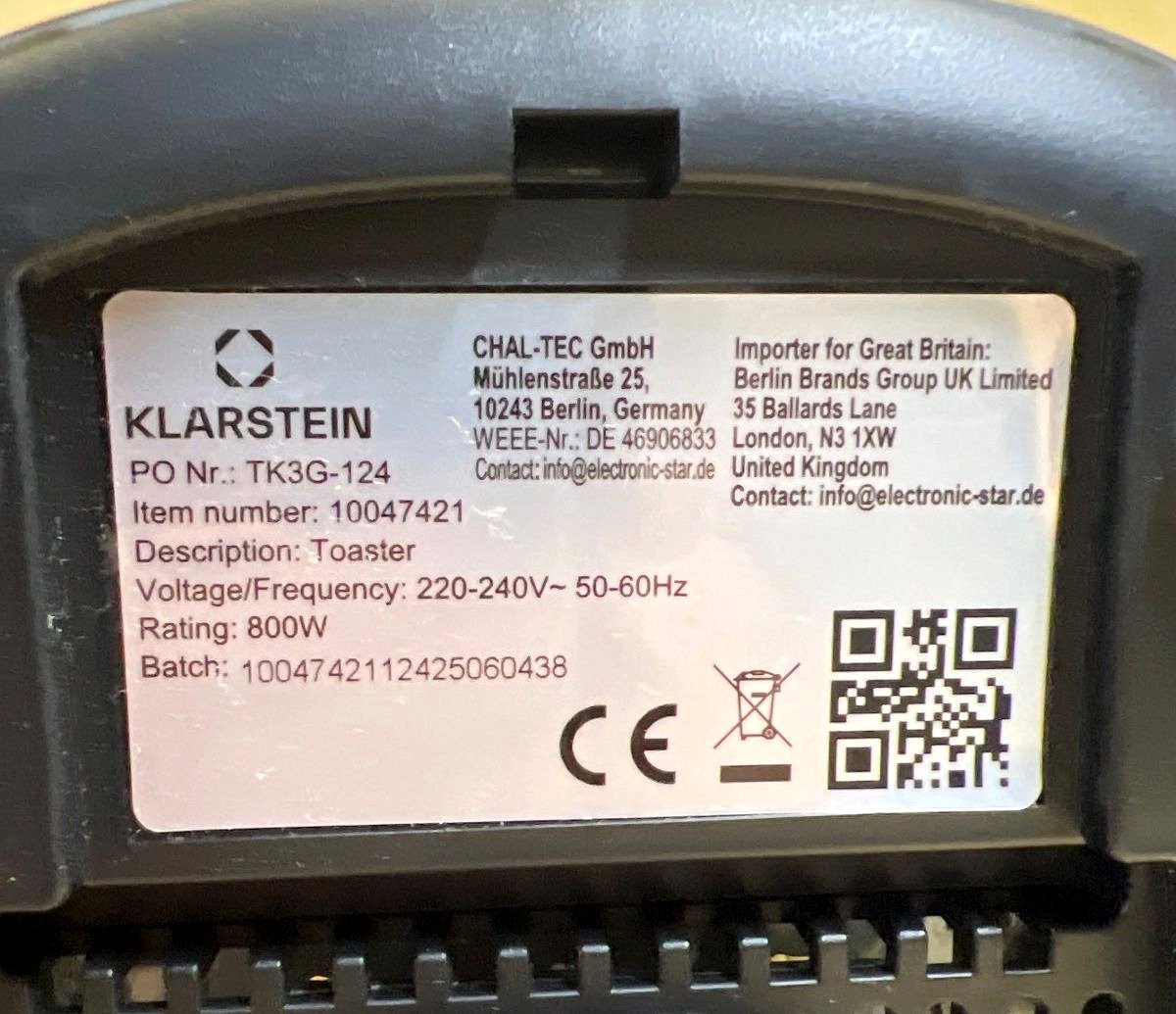 Klarstein Victoria Frühstücksset 2-Schlitz-Toaster 800W Wasserkocher 2200W Creme