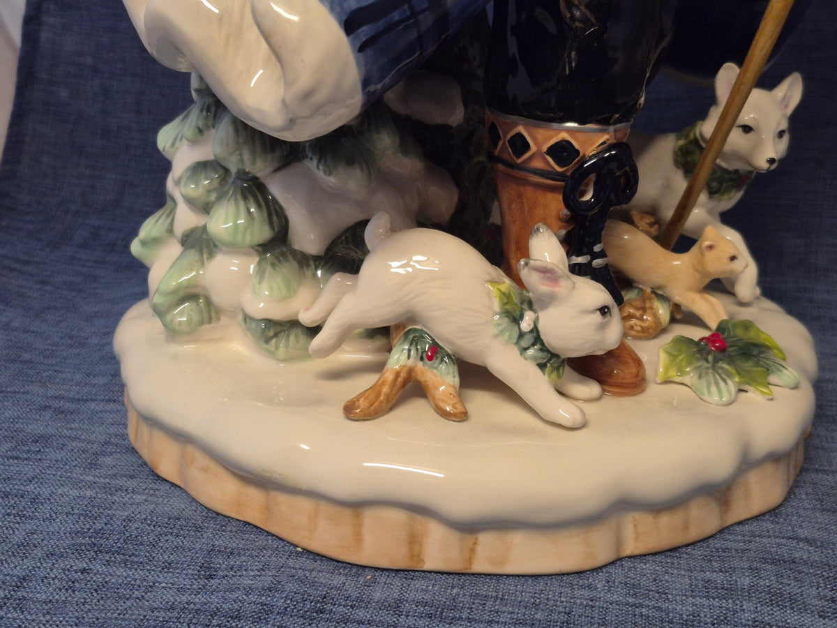 Goebel - Fitz and Floyd - Santa im blauen Mantel - 48 cm - Weihnachtsmann