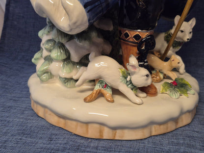 Goebel - Fitz and Floyd - Santa im blauen Mantel - 48 cm - Weihnachtsmann