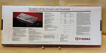 QTronix Scorpius 60 Keyboard Tastatur eingebauter Trackball AT PS/2, OVP