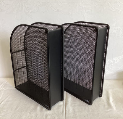 2x Stehsammler Metall Mesh Schwarz Dokumentenhalter Büro Ablage Organizer Set