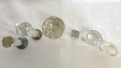Siegelstempel Kristallglas Konvolut 6 Stück antik geschliffen