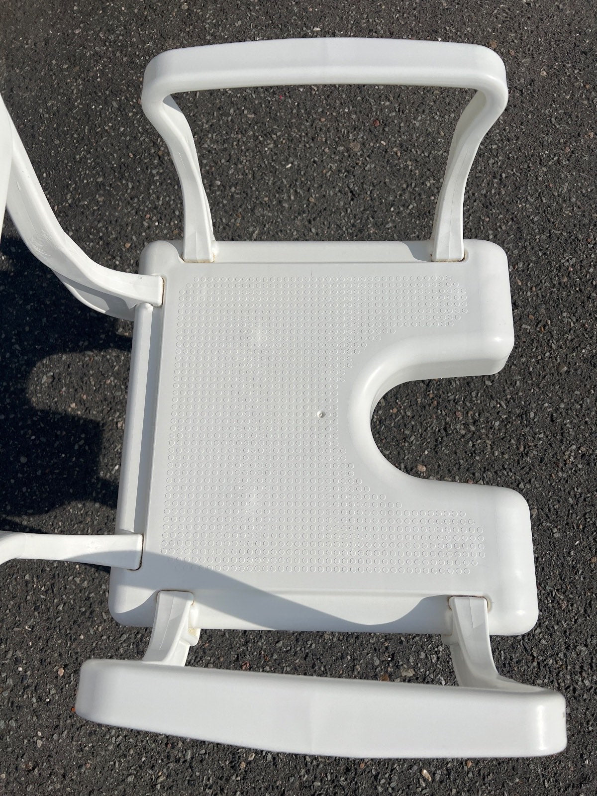 REBOTEC Nizza Duschstuhl Duschhilfe höhenverstellbar, bis 130kg, weiß