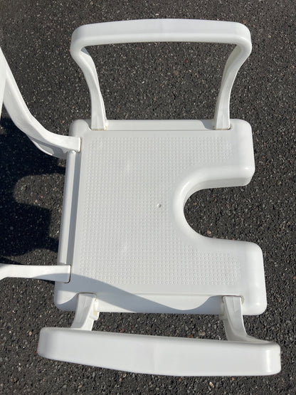 REBOTEC Nizza Duschstuhl Duschhilfe höhenverstellbar, bis 130kg, weiß