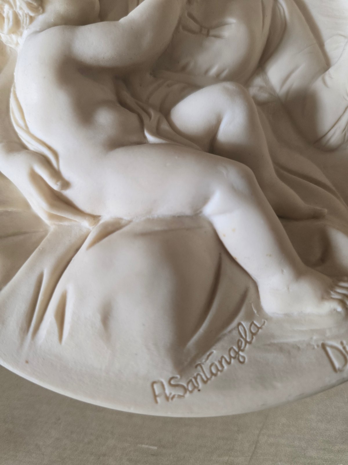 Dante di Volteradici Madonna Serena Reliefplatte 1979 A.Santangela limitiert