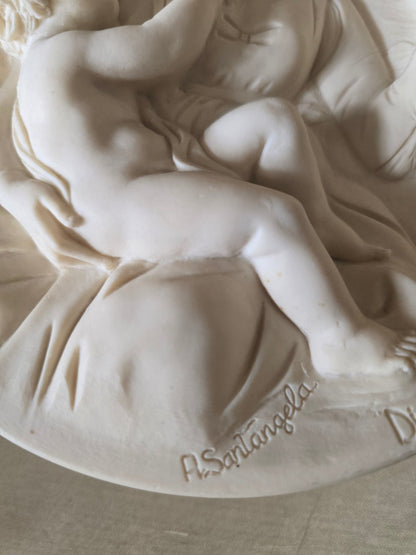 Dante di Volteradici Madonna Serena Reliefplatte 1979 A.Santangela limitiert