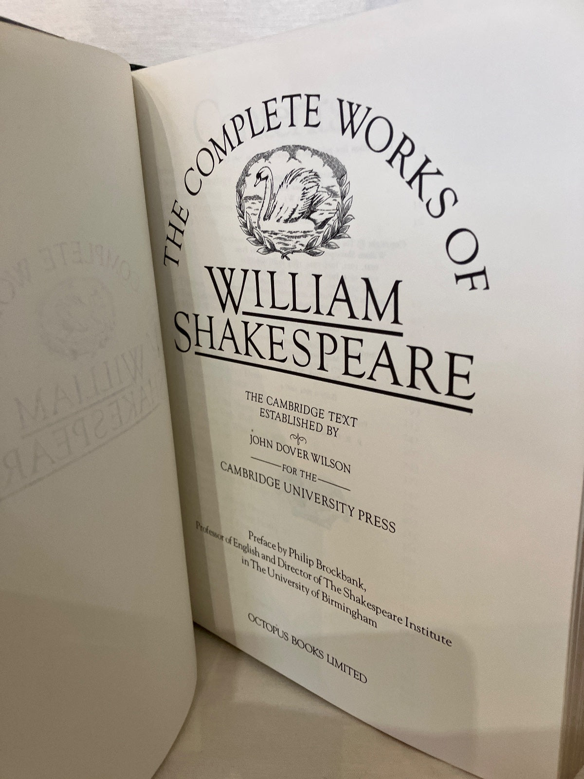 Shakespeare Complete Works Cambridge Text John Dover Wilson Octopus Books
