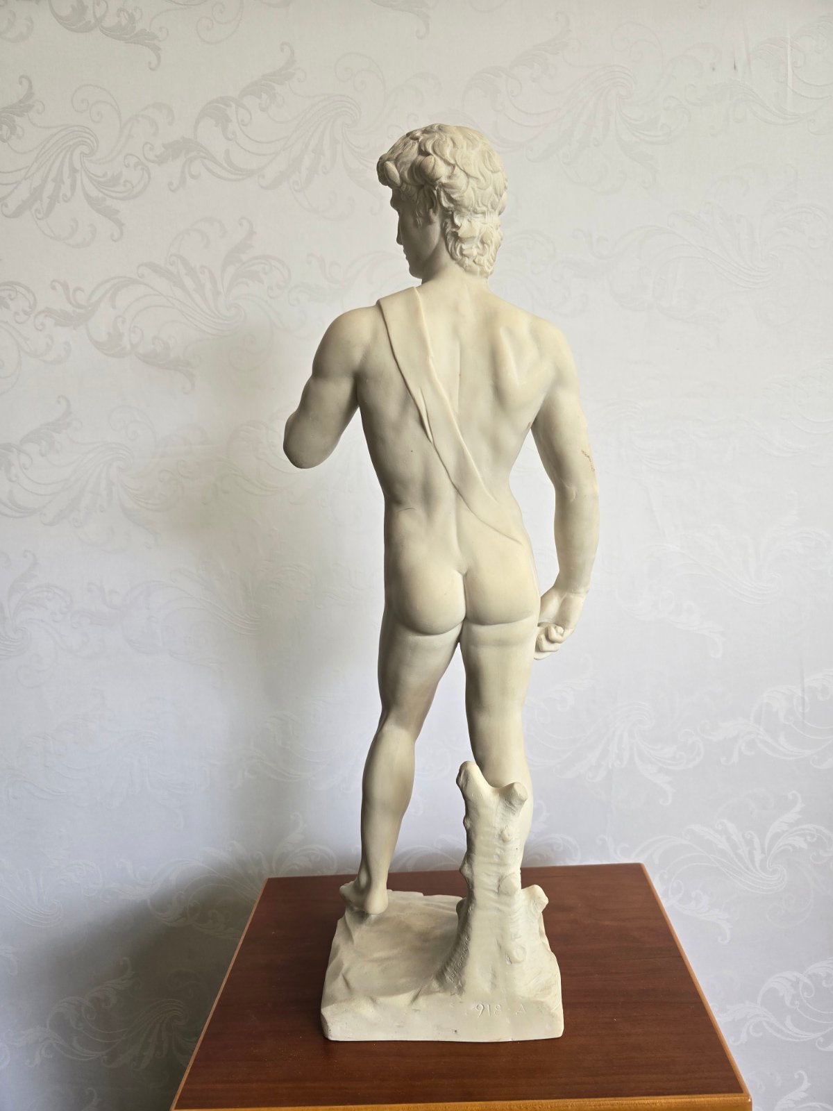 David Skulptur nach Michelangelo - Del Torrone sign. Kunststein Figur Statue