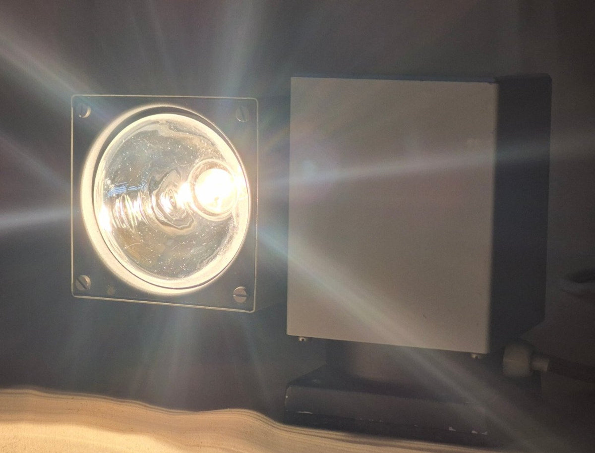 Kaiser Lampe Modell 6015 Primat Kubuswürfel grau 1960/70er