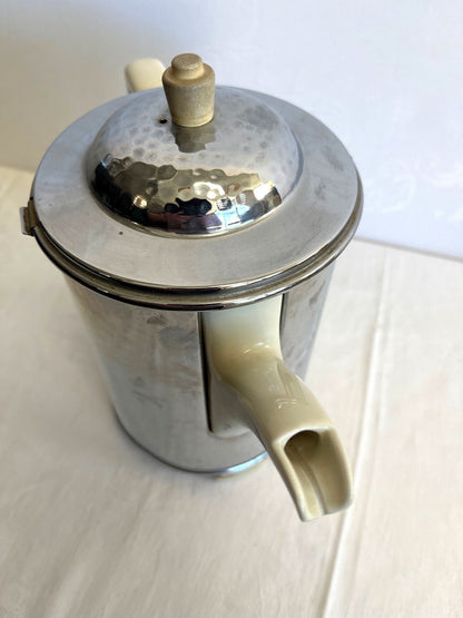 Thermisol Teekanne Kaiser Porzellan Chrom Vintage Wärmebehälter gehämmert Retro